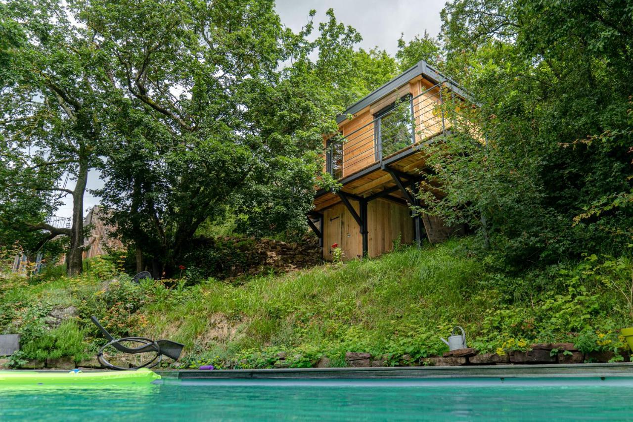 Le Moonloft Insolite Tiny-House Dans Les Arbres & 1 Seance De Sauna Pour 2 Avec Vue Panoramique Osenbach المظهر الخارجي الصورة