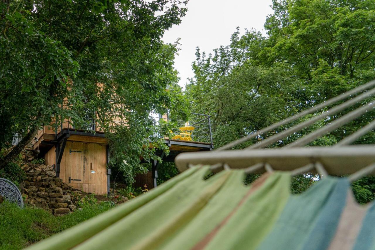 Le Moonloft Insolite Tiny-House Dans Les Arbres & 1 Seance De Sauna Pour 2 Avec Vue Panoramique Osenbach المظهر الخارجي الصورة